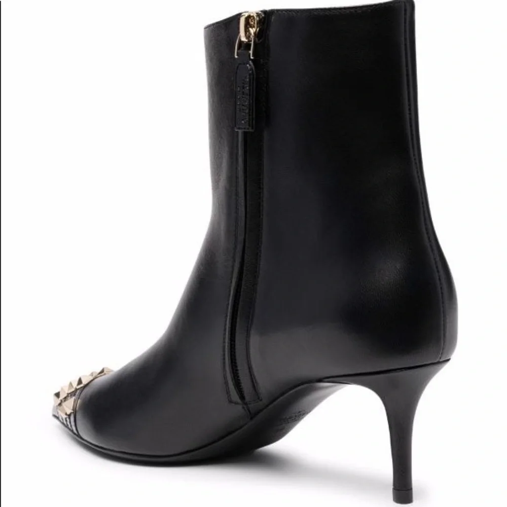 Valentino Garavani | Rockstud Alcove Leather Ankle Boots - Picture 3 of 15